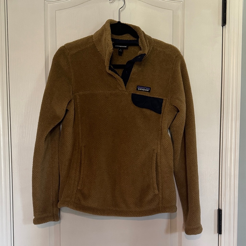 Patagonia Tan Fleece Quarter-Zip Pullover